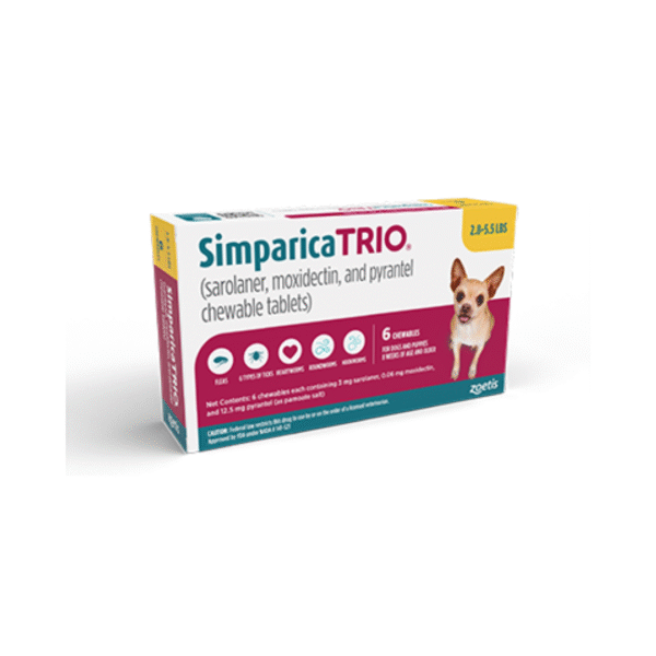 Simparica Trio Count 2.8-5.5 lbs