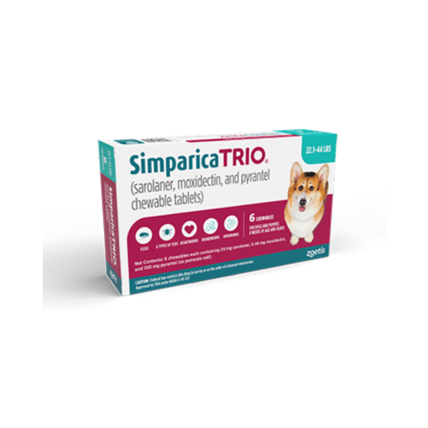 Simparica Trio Count 22.1-44 lbs