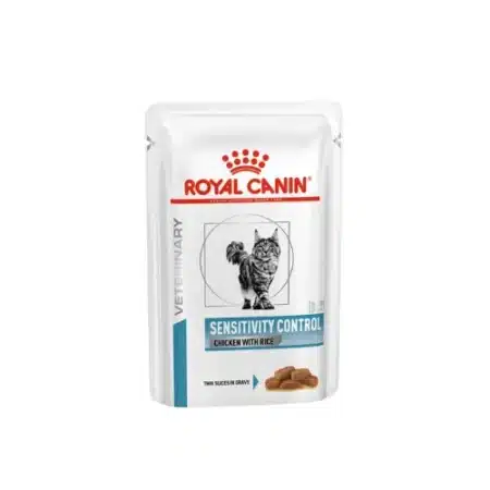 Sensitivity Control wet food for cat with Chicken Thin Slices In Gravy and rice Royal canin