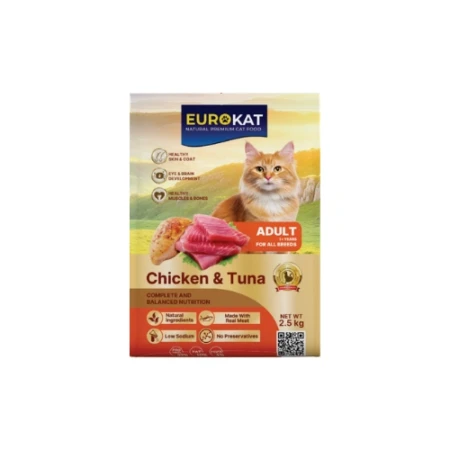Euro kat dry food for cats with chicken and tuna 2,5 kg