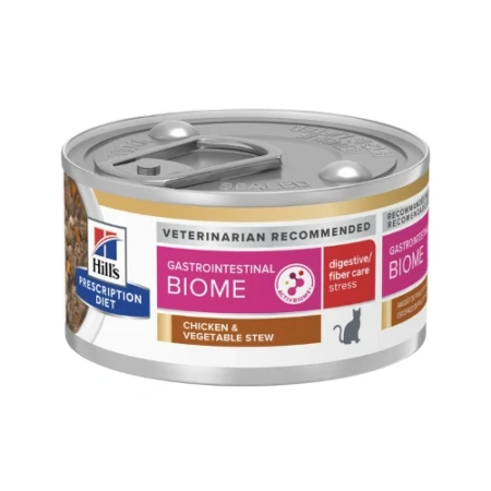 Gastrointestinal Biome Stress Chicken and Vegetable Stew Cat Food hills