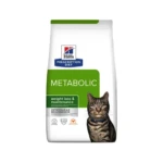 Metabolic dry food for cat weight control and maintenance with chicken hills