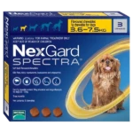 NexGard spectra 3.5-7.5kg anti fleas tab for dogs one box (3 tab) one tab every month