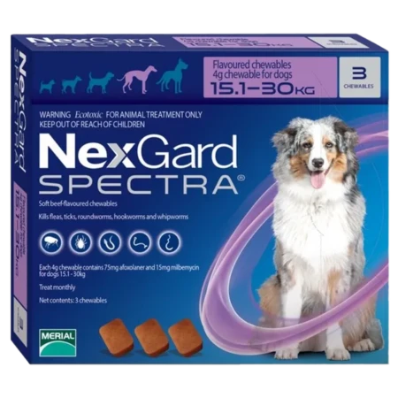 NexGard Spectra Chewable Tablets for Large Dogs (15-30kg)