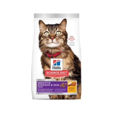 Sensitive Stomach and Skin Adult Cat Food With Chicken Hill’s Science Plan